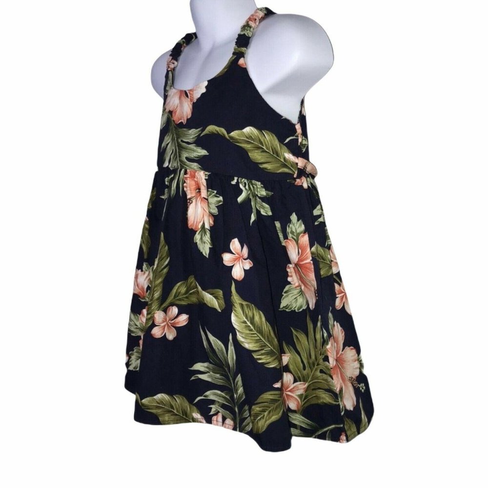 Ky's Floral Plumeria Hawaiian Sleeveless Top 4 - Picture 5 of 8